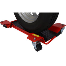 Load image into Gallery viewer, Metal Motorcycle Center Stand Move Dolly For Easy Bike Moving - Red