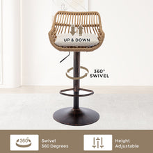 Load image into Gallery viewer, Modern Swivel Bar Stools Adjustable Counter Chairs With Footrest (Set of 2)