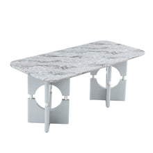 Load image into Gallery viewer, Modern Dining Table With Sleek Hollow-Out Frame And Accents