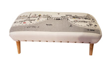 Load image into Gallery viewer, Wool Ottoman - Cream / Brown