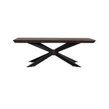 Load image into Gallery viewer, 55" Solid Wood And Metal Coffee Table - Brown And Black