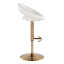 Load image into Gallery viewer, Posh - Contemporary / Glam Adjustable Barstool With Swivel With Rounded T Footrest (Set of 2)