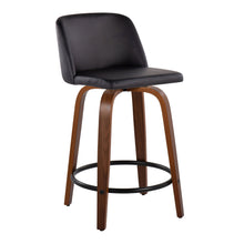 Load image into Gallery viewer, Toriano - Mid Century Modern, Fixed Height Counter Stool & Swivel And Round Footrest (Set of 2)