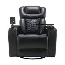 Load image into Gallery viewer, 270 Degree Swivel Power Recliner With Tray Table, Phone Holder, Cup Holder, USB Port
