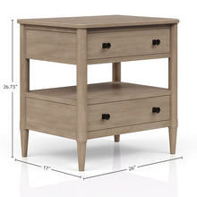 Load image into Gallery viewer, Open Nightstand With 2 Drawers