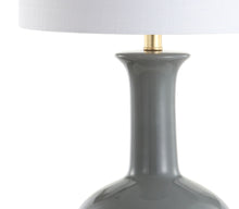 Load image into Gallery viewer, Steel Novelty Table Lamp With Drum Shade - Gray