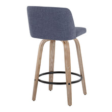 Load image into Gallery viewer, Toriano - Contemporary Fixed-Height Counter Stool & Swivel With Round Footrest (Set of 2)