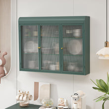 Load image into Gallery viewer, Arched Wall Mounted Cabinet, 3 Door Storage For Kitchen - Dark Green