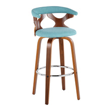 Load image into Gallery viewer, Gardenia - Mid Century Modern Fixed Height Barstool With Swivel With Round Footrest (Set of 2)