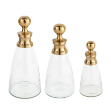 Load image into Gallery viewer, Decorative Bottle Tabletop Sculpture (Set of 3) - Gold