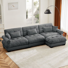 Load image into Gallery viewer, Super Comfort Oversized Modular Sectional Sofa With Movable Ottoman