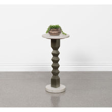 Load image into Gallery viewer, Selena - Round Side Table - White / Gray