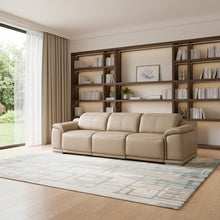 Load image into Gallery viewer, 108" Leather Reclining USB Sofa - Beige