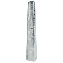 Load image into Gallery viewer, Striped Tapered Floor Vase (576736) - Silver