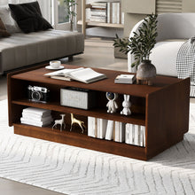 Load image into Gallery viewer, Modern Rectangle Coffee Table With 4 Drawers And 2 Display Shelves