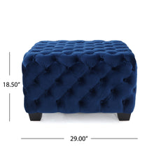 Load image into Gallery viewer, Modern Glam Ottoman With Upholstery And Button Tufted Design