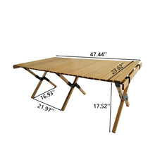 Load image into Gallery viewer, Multi-Function Wooden Foldable Portable Patio Dining Table, Indoor And Outdoor Universal - Natural