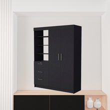 Load image into Gallery viewer, Accent Cabinet Soft Close With Three Shelves And One Drawer - Black