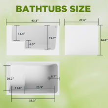 Load image into Gallery viewer, Gloss Freestanding Bathtub With Built In Seat