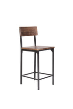 Load image into Gallery viewer, Reclaimed Wood And Metal Counter Height Bar Chairs (Set of 2) - Brown And Black