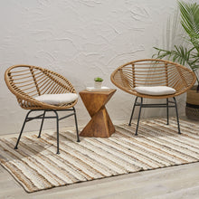 Load image into Gallery viewer, Cordella - Outdoor Woven Wicker Chairs With Cushions, (Set of 2)