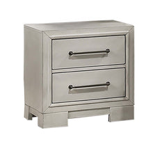 Load image into Gallery viewer, Nightstand With Square Legs And Sleek Handles - Antique White