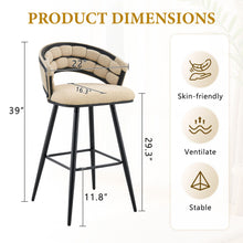 Load image into Gallery viewer, Bar Stools, Kitchen Island Counter Height Stools (Set of 2)