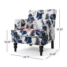 Load image into Gallery viewer, Club Chair With Tapered Birch Wood Legs - Multicolor