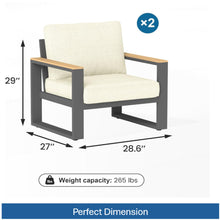 Load image into Gallery viewer, All-Weather Patio Armchairs With Thick Cushions (Set of 2)