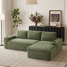 Load image into Gallery viewer, Cloud Sectional Couch, Modular Sectional Sofa With Deep Seat, Boneless Couches With L-Shape Chaise For Living Room - Green