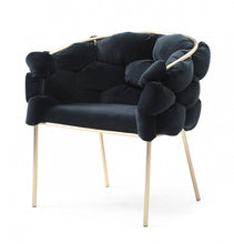 Load image into Gallery viewer, Upholstered Fabric Dining Arm Chair - Black