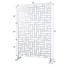 Load image into Gallery viewer, Decorative Freestanding Metal Privacy Screen For Indoor & Outdoor Use