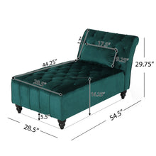 Load image into Gallery viewer, Ethereala - Upholstered Velvet Chaise Lounge With Button Tufted