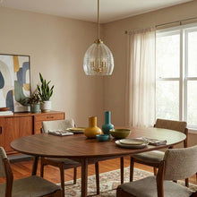 Load image into Gallery viewer, Zen - 5 Pendant Chain Hanging Light - Clear / Gold