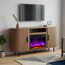 Load image into Gallery viewer, Fireplace TV Stand With Fireplace (734215) - Brown