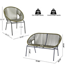 Load image into Gallery viewer, Nusa - Outdoor Patio 3 Piece Chat Set