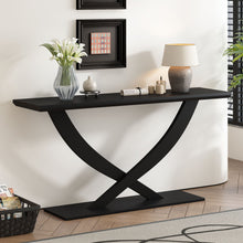 Load image into Gallery viewer, Console Table With Cross Leg Base And Reinforced Support Plate