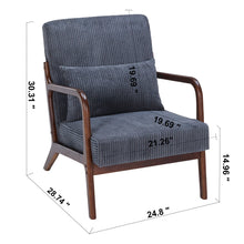 Load image into Gallery viewer, Accent Chair With Pillow And Wood Frame