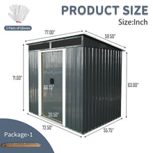 Load image into Gallery viewer, Outdoor Metal Storage Shed And Transparent Plate For Garden, Lawn
