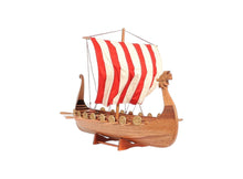 Load image into Gallery viewer, Hand Painted Model Boat Tabletop Sculpture (401201) - Brown