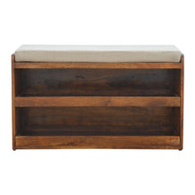 Load image into Gallery viewer, Pull Out Shoe Bench - Chestnut / Mud Linen