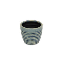 Load image into Gallery viewer, Dotted Round Pot Planter (487424) - Blue