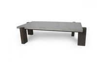 Load image into Gallery viewer, Concrete Rectangular Coffee Table - Walnut And Dark Gray