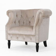 Load image into Gallery viewer, Celestialis - Upholstered Club Chair With Tub Design And Rolled Recessed Armrests
