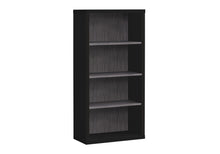 Load image into Gallery viewer, Adjustable Four Tier Bookcase - Black / Gray