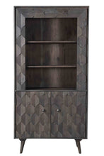 Load image into Gallery viewer, Three Tier Bookcase With Two Doors - Gray