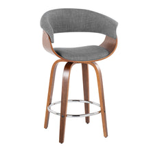 Load image into Gallery viewer, Vintage Mod - Mid Century Modern Fixed Height Counter Stool With Swivel With Round Footrest (Set of 2)