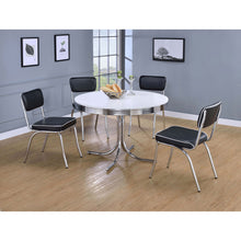 Load image into Gallery viewer, Marla - 5 Piece Dining Set With Round Table And Upholstered Chairs - White