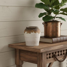Load image into Gallery viewer, Block Round Table Vase - Brown / White