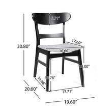 Load image into Gallery viewer, Mid Century Dining Chairs With Cushioned Seats And Wood Frame (Set of 2)
